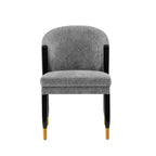 Ola Dining Chair with Solid Elm Wood Frame and High-Density Foam - Beige, Gray, or Dark Gray