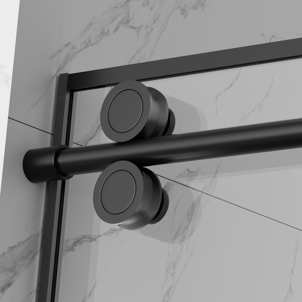 Matte Shower Doors with Customizable Width - Matte Finish