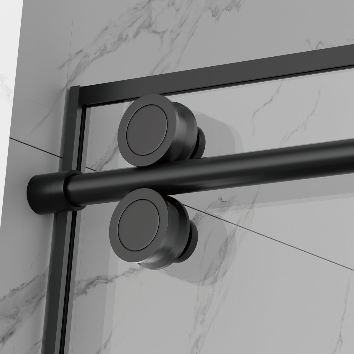 Matte Shower Doors with Customizable Width - Matte Finish