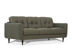 Radwan Pesto Sofa with Button Tufted Design - Dark Green