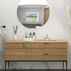 Modern Ceramic Undermount Bathroom Sink with Overflow - White or Black