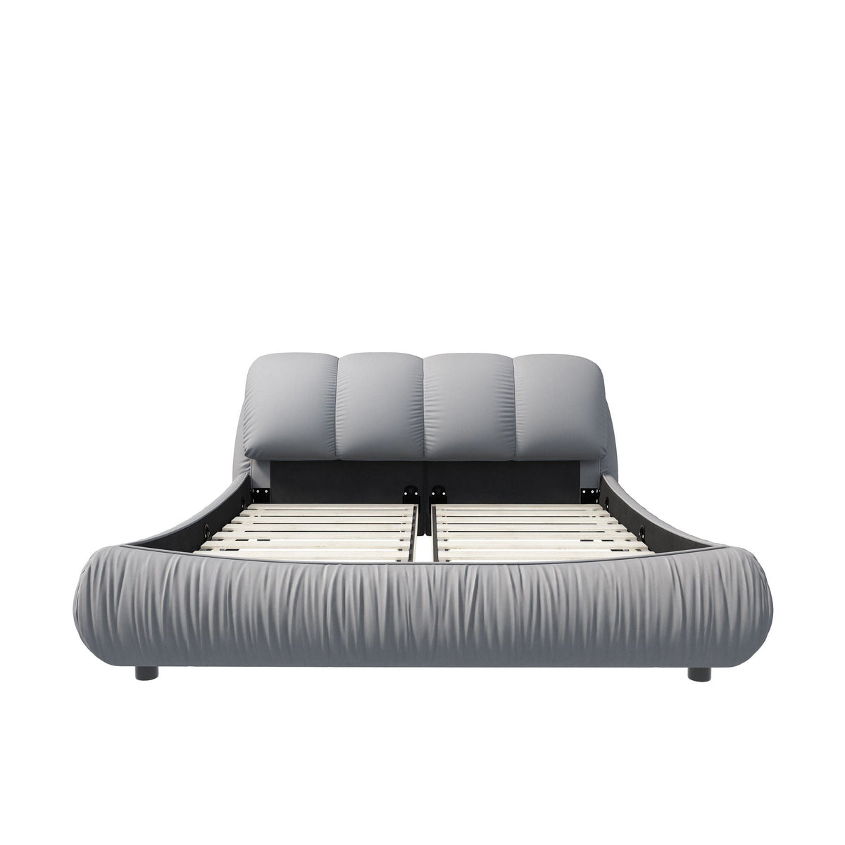 Upholstered Platform Bed with Oversized Padded Headboard