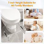 7'' Tall Acrylic Toilet Stool with Non-Slip Design - Transparent
