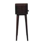 Solid Wood Mini California Console Table with Storage Drawers - Walnut