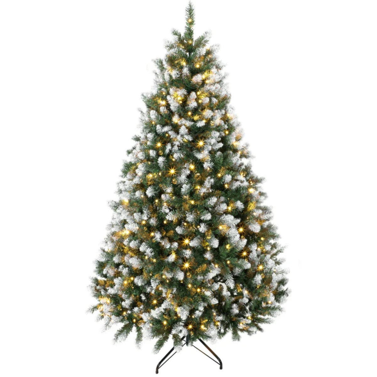 7.5 ft Pre-Lit Artificial Christmas Tree with 400 LED Lights - White Tips