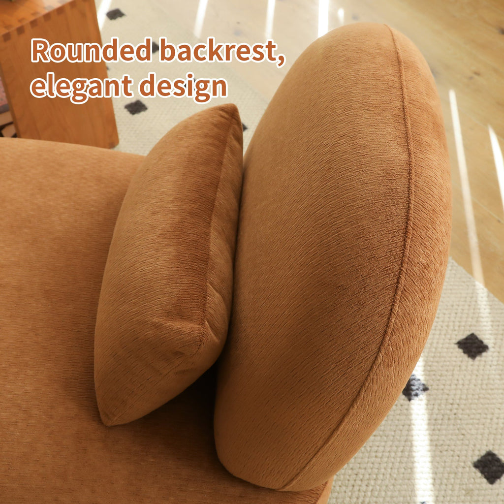 Cute Accent Chair with Solid Wood Legs - Fabric