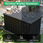 200 Gallon Metal Deck Box with Lockable Lid - Dark Gray or Brown