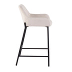 Industrial Fixed Height Counter Stool Set with Upholstered Seat - Multiple Colors