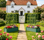 2-in-1 Raised Garden Bed with Trellis