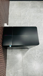 Black Square Smart Toilet with Built-in Tank and Remote Control - Matte Black