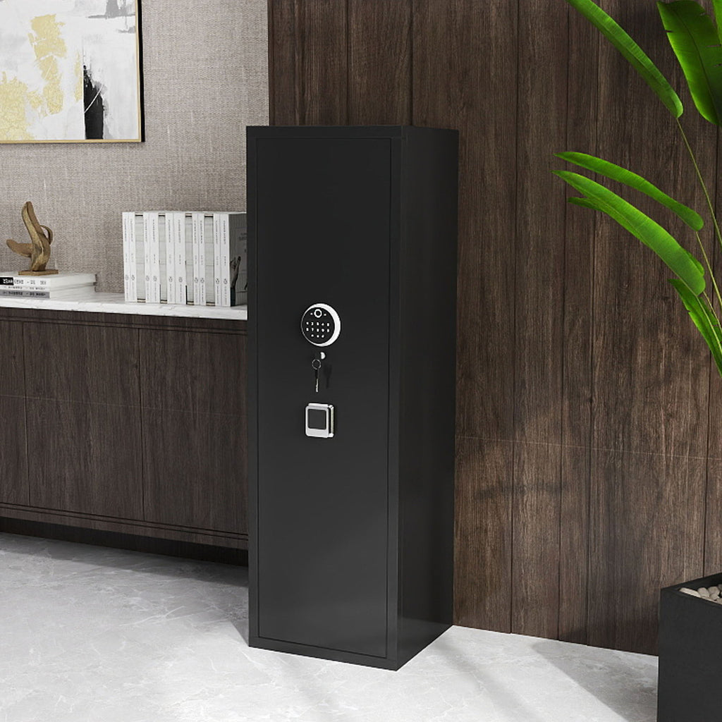 Fingerprint Keypad Safe with Quick Access - Black