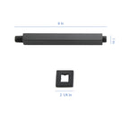 Premium 8" Ceiling Mounted Shower Arm with Flange - Black or Gray