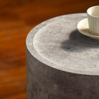 Modern Faux Concrete Round Corner Accent Table