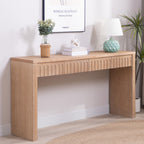 Modern Console Table with 4 Drawers - Wood Finish
