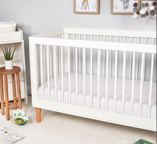 Hyper-Linen Crib Sheet with Powerband® - White