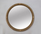Woven Rattan Decorative Round Mirror