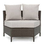 Pt Limon Modern Outdoor Single Sofa with Iron Frame – Pearl Silver or Light Brown