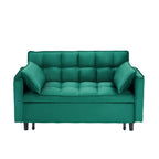 Convertible Velvet Sofa Bed with Storage Pockets - Multiple Colors