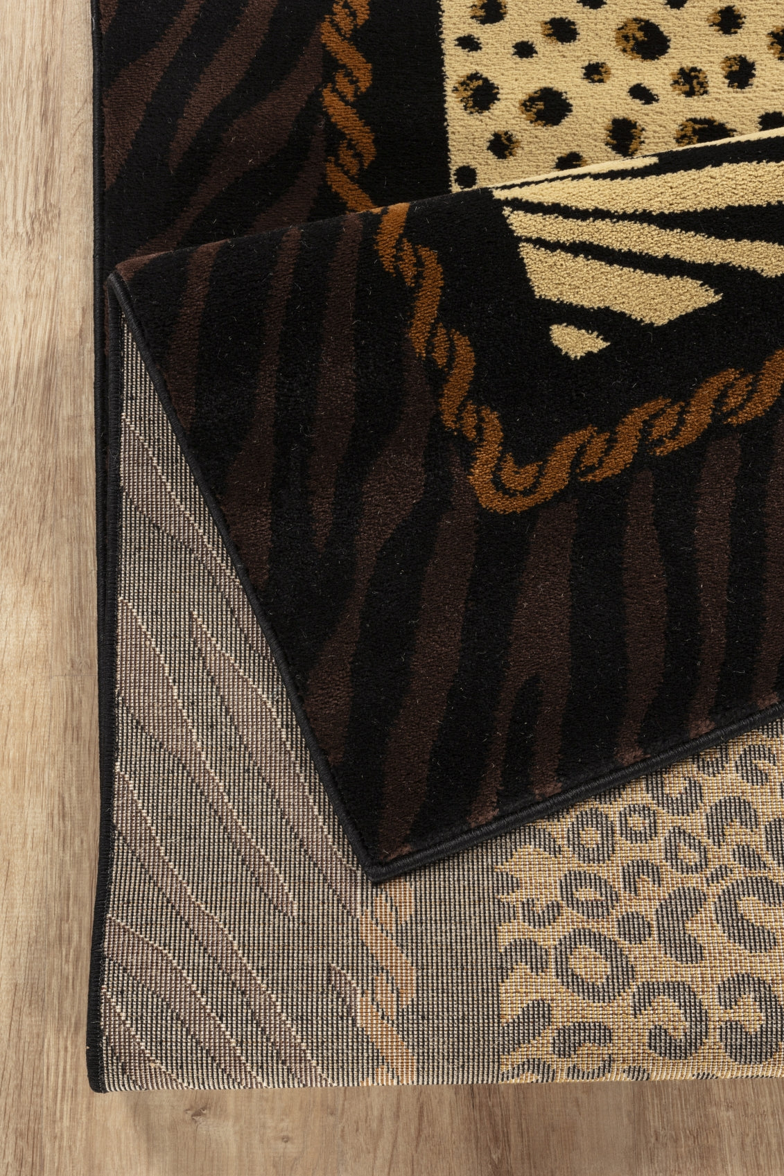 Premium Accent Rug with Animal Print Design - Multicolor