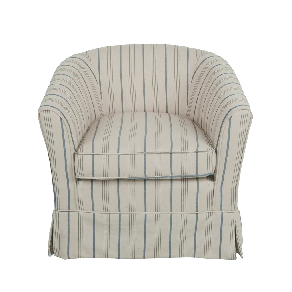 Swivel Chair with 360° Rotation - Upholstered Fabric, Iron Frame