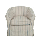 Swivel Chair with 360° Rotation - Upholstered Fabric, Iron Frame