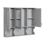 Wall Mounted Bathroom Medicine Cabinet With Mirror & Open Shelves
