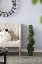 Artificial Spiral Boxwood Tree with Spiral Design - Green Leaves