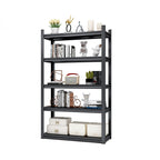 Heavy Duty Metal Garage Shelving Unit with Adjustable Shelves - Black