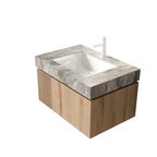 30" Bathroom Sink with Sintered Stone Countertop - Light Gray