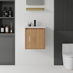 20 Inch Floating Bathroom Vanity with Soft-Close Door and Ceramic Sink - Multiple Colors