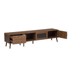 76" TV Stand with Storage Cabinets - Natural