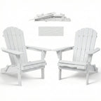 Folding Adirondack Lounge Chair With Embossed Grain Texture