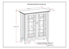 Storage Media Cabinet with Adjustable Shelves - Dark Brown, Light Brown, Dark Gray