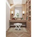 Accent Bench with Piped Cushion and Solid Wood Frame - Multiple Colors