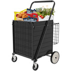 Bigger Super Jumbo Shopping Cart with Foldable Metal Frame - Metal