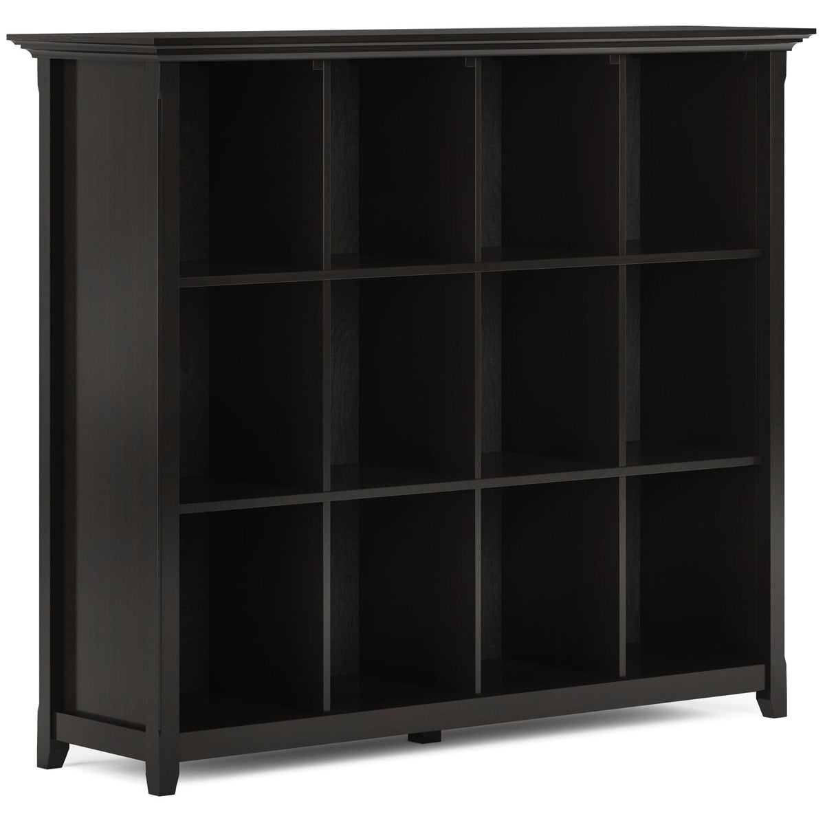 Amherst Cube Storage Bookcase with Large Cubbies - Dark Brown, Dark Gray, or White