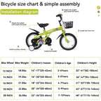 16-Inch Sporty Kids Cruiser Bike with Training Wheels - Green or Pink