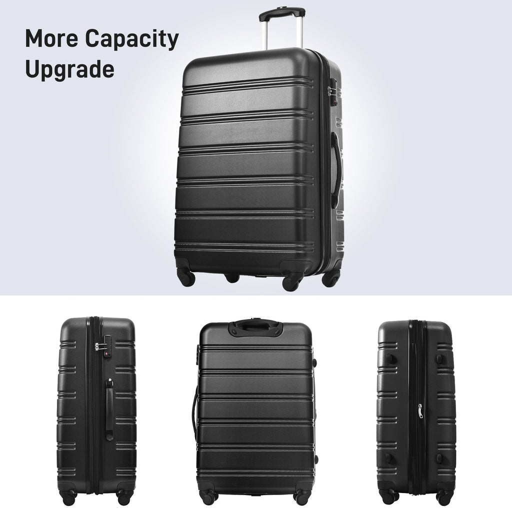 Hardside Spinner Luggage Set with TSA Lock - Black
