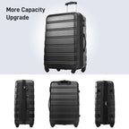 Hardside Spinner Luggage Set with TSA Lock - Black