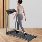 Folding Walking Pad Treadmill with Incline - Black