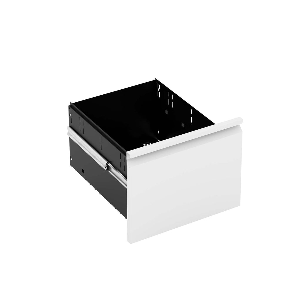Metal Drawer Mobile File Cabinet with Lock for Secure Organization - White or Black