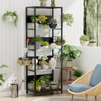 4 Tier Display Shelf With RGB Lights and Adjustable Storage - Black