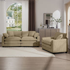 Oversized Deep-Seat Fabric Sofa & Chair Sets
