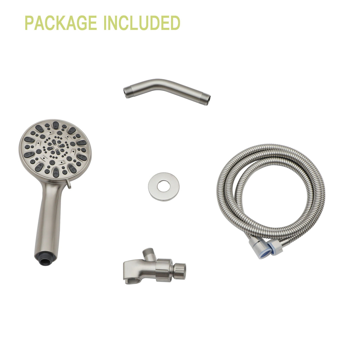 Multi Function Adjustable Hand Shower with 7 Spray Settings - Brushed Nickel