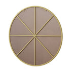Metal Framed Circular Wall Mirror with Modern Design - Black or Gold