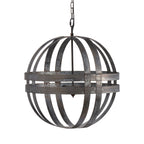 4 Light Galvanized Chandelier