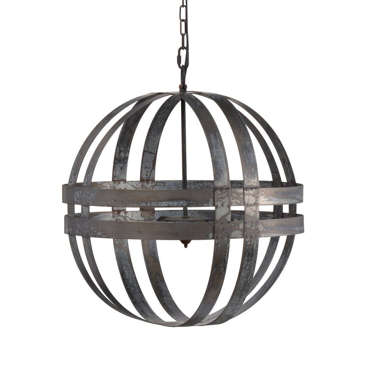 4 Light Galvanized Chandelier