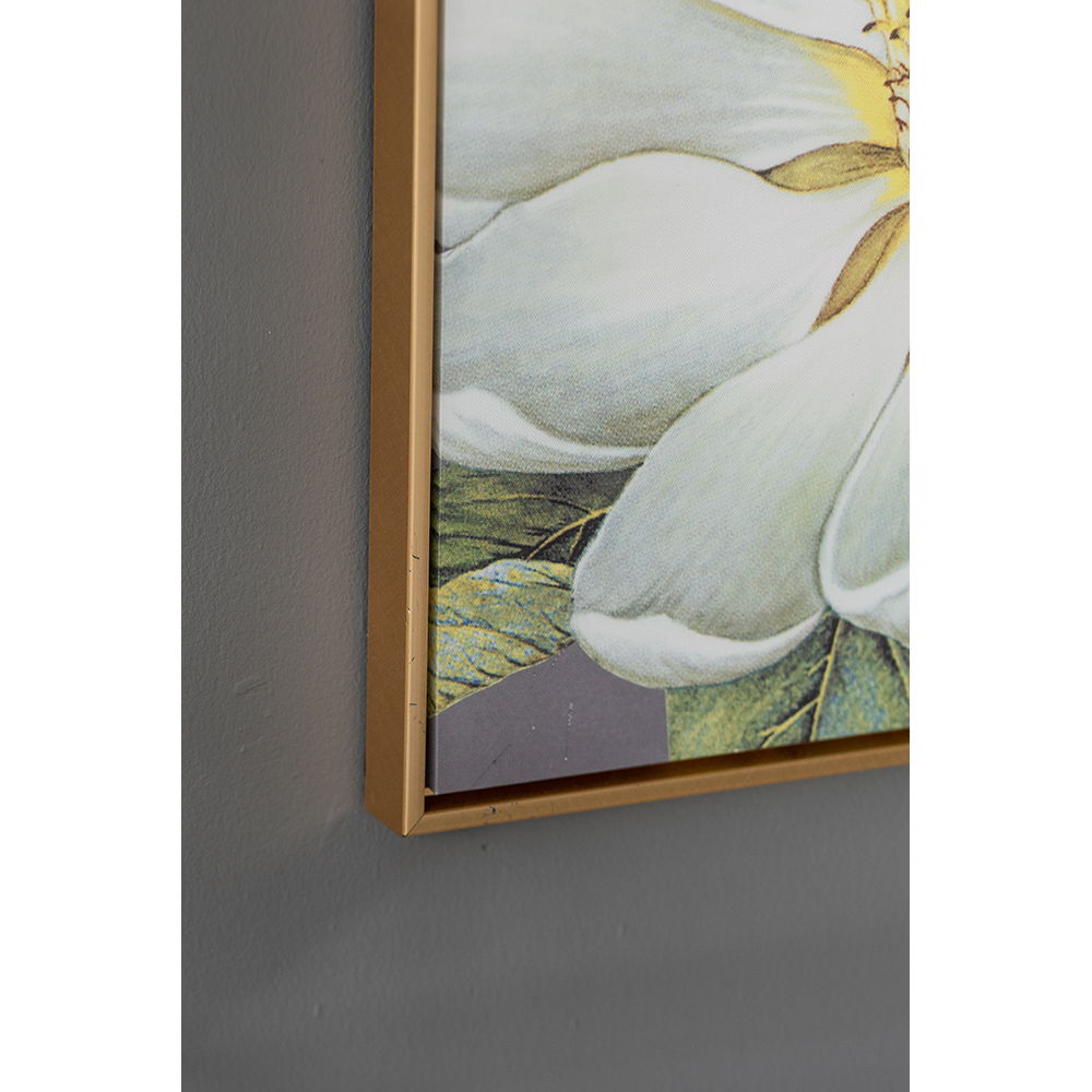 Botanical Wall Art Prints with Premium Frames - Gray (Set of 4)