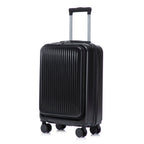 ABS Spinner Wheel Luggage Set with Cosmetic Case - Black