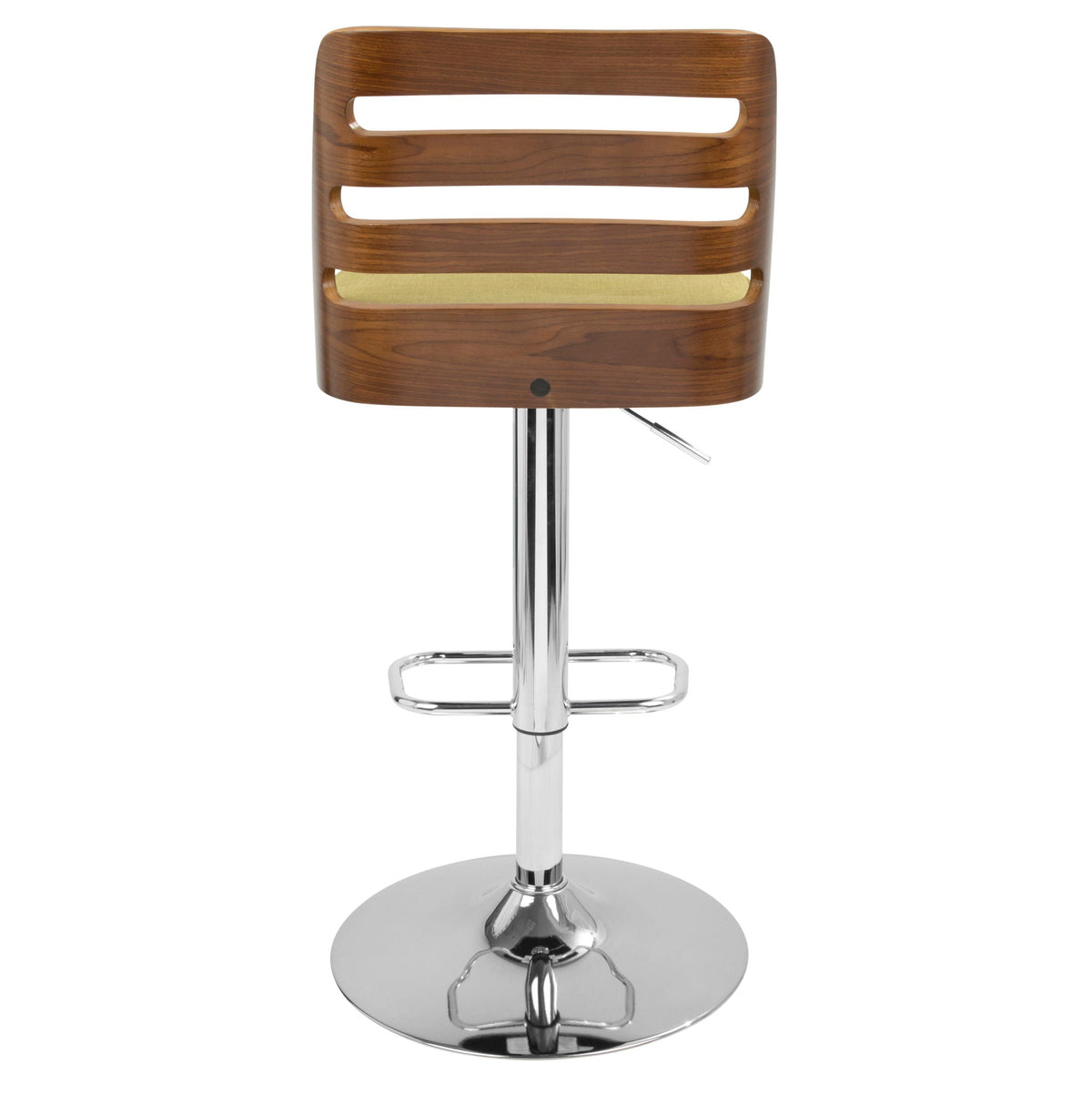 Mid-Century Modern Adjustable Barstool with Swivel - Green